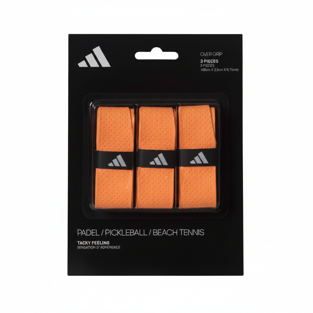 Adidas Orange Overgrip 3-Pack - White Background