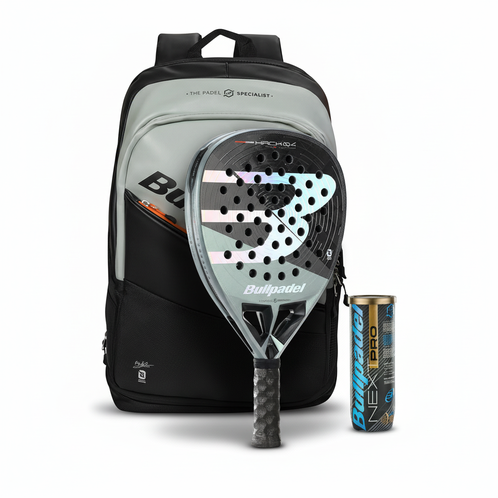 Bullpadel Hack Bundle - Racket, Bag & Balls