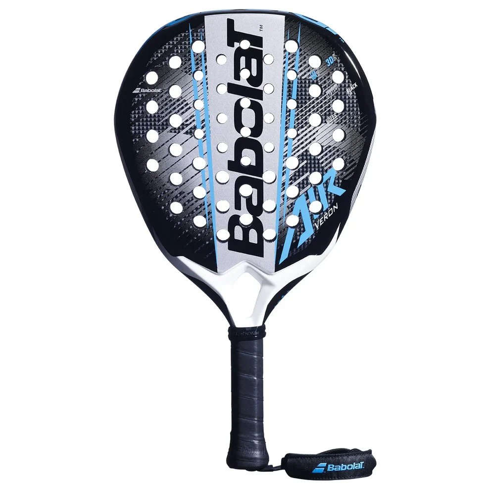 Babolat Air Veron padel racket – front view with blue and black carbon fibre design