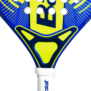 Babolat Alio TH Mini Junior padel racket – close-up of throat showing yellow V-frame and white Babolat grip