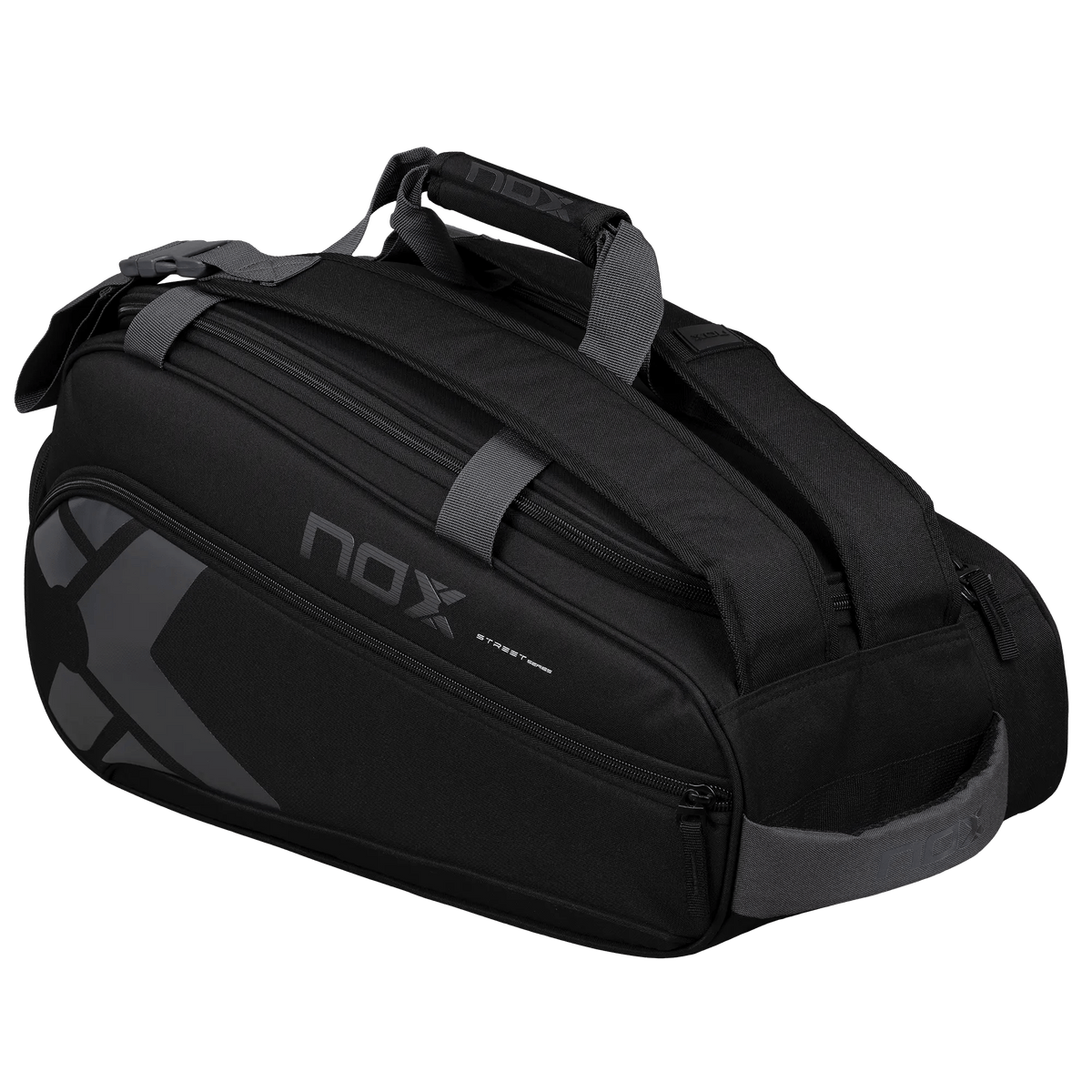 NOX Street padel bag - interior compartment open showing thermo lining