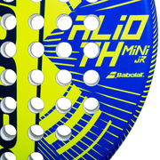 Babolat Alio TH Mini Junior padel racket – close-up of face showing Alio TH Mini JR branding and hole pattern