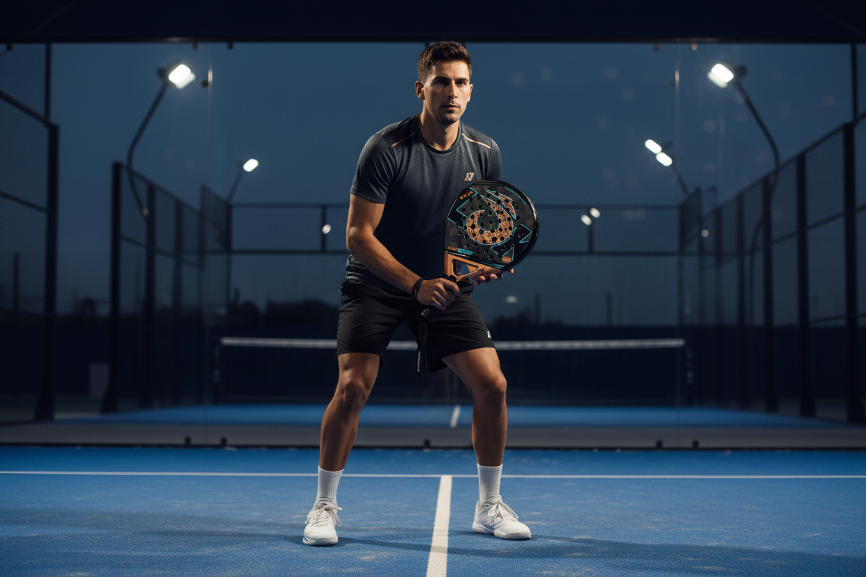Player with NOX Maxx Flow Racket - Horizontal